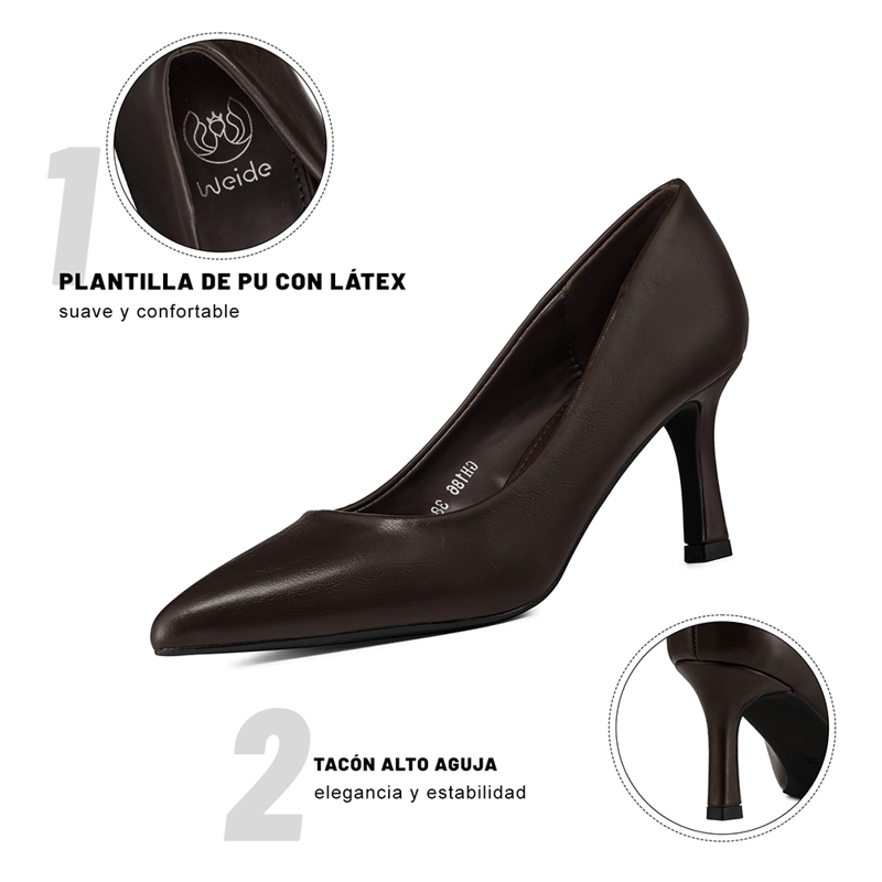 ZAPATO TACO ALTO MUJER FORMAL PU WEIDE GH186 - 8