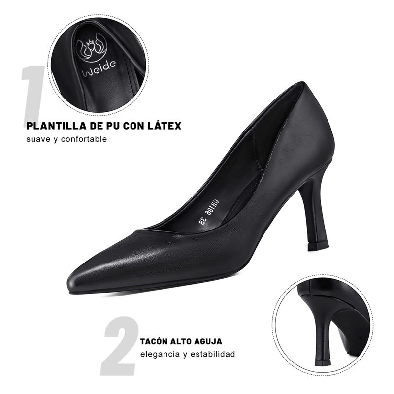 ZAPATO TACO ALTO MUJER FORMAL PU WEIDE GH186 - 8