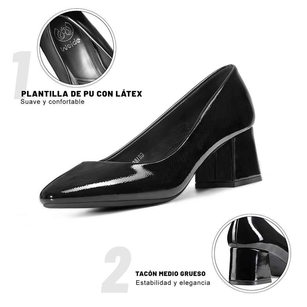 ZAPATO TACO MUJER FORMAL PU WEIDE GH188 - 8
