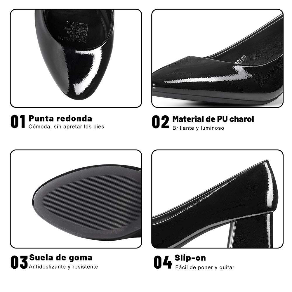 ZAPATO TACO MUJER FORMAL PU WEIDE GH188 - 9