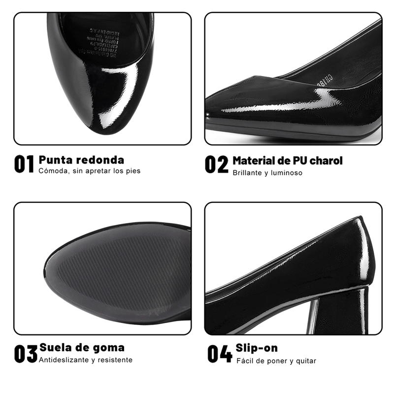 ZAPATO TACO MUJER FORMAL PU WEIDE GH188 - 9