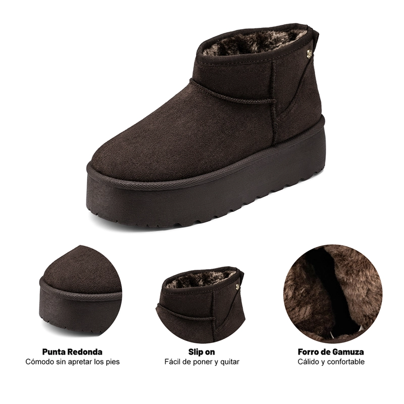 BOTIN MARRON CASUAL MUJER WEIDE LT123 - 9