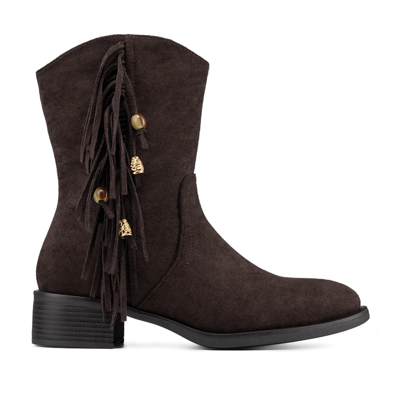 BOTIN TACO MUJER CASUAL PU TEXTIL WEIDE DH91 - 1