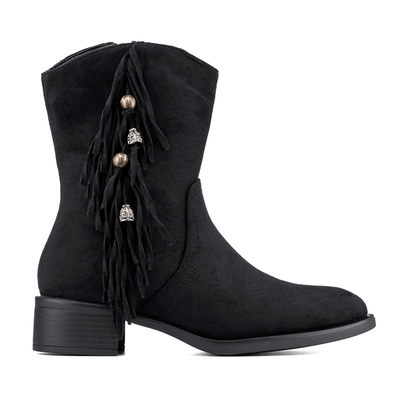 BOTIN TACO MUJER CASUAL PU TEXTIL WEIDE DH91 - 1