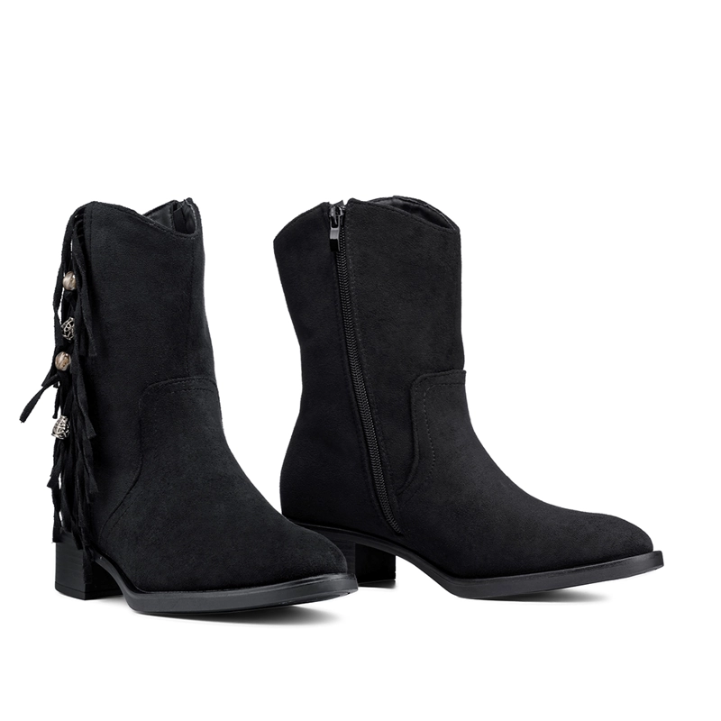 BOTIN TACO MUJER CASUAL PU TEXTIL WEIDE DH91 - 5