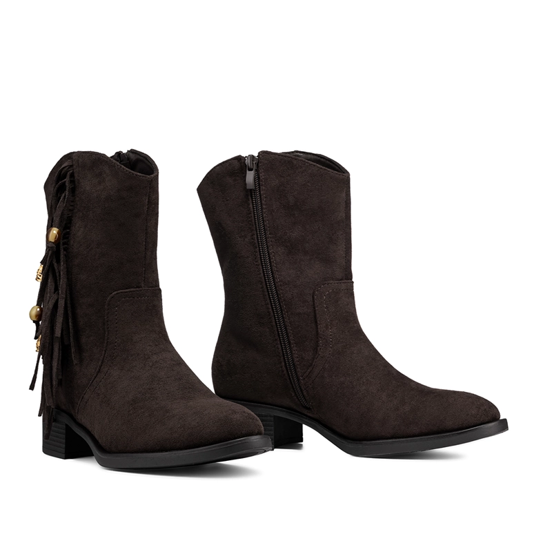 BOTIN TACO MUJER CASUAL PU TEXTIL WEIDE DH91 - 5