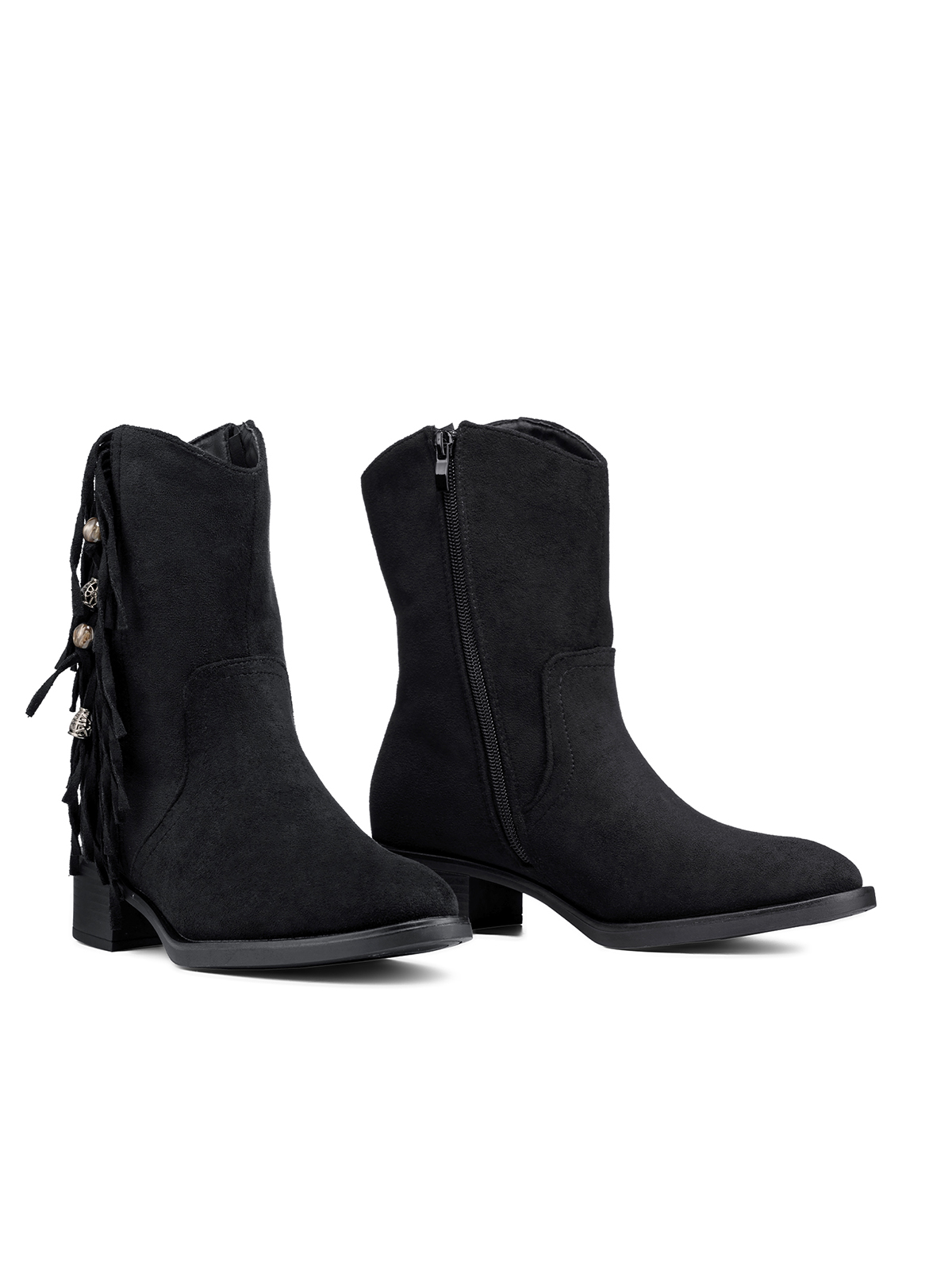 BOTIN TACO MUJER CASUAL PU TEXTIL WEIDE DH91 - 5