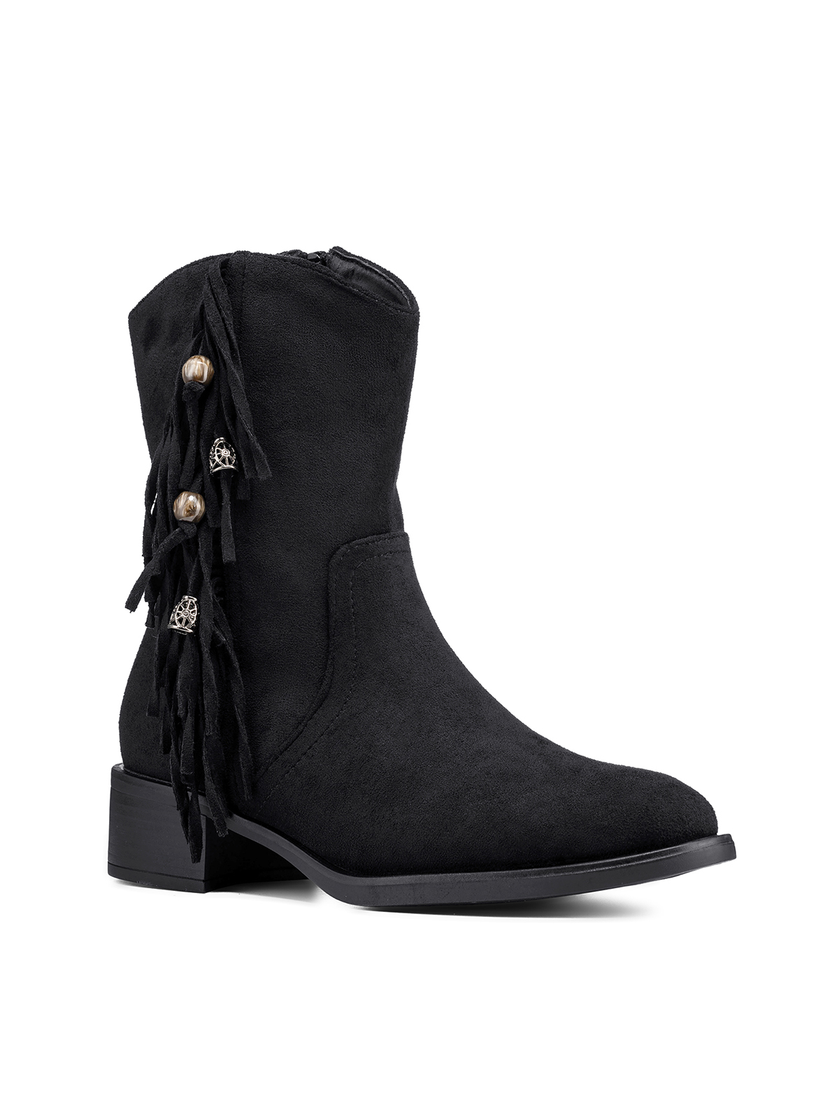 BOTIN TACO MUJER CASUAL PU TEXTIL WEIDE DH91 - 6