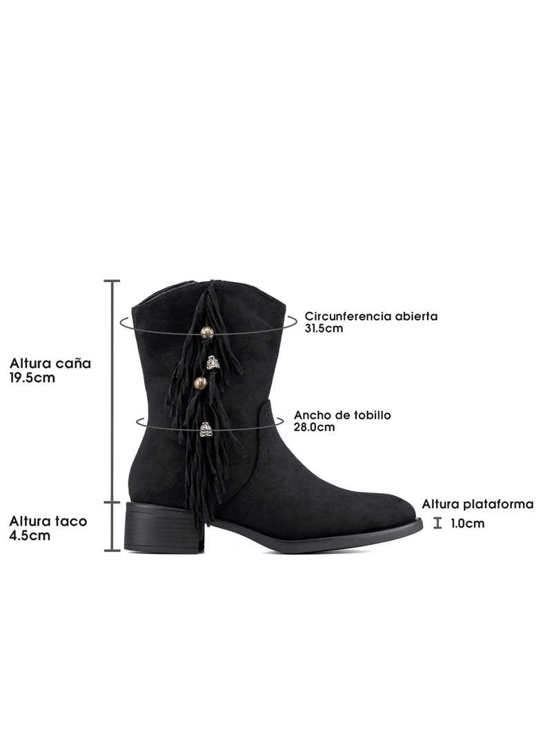 BOTIN TACO MUJER CASUAL PU TEXTIL WEIDE DH91 - 7