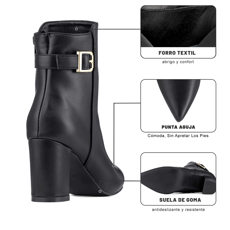 BOTIN TACO MUJER CASUAL PU WEIDE GH183 - 2