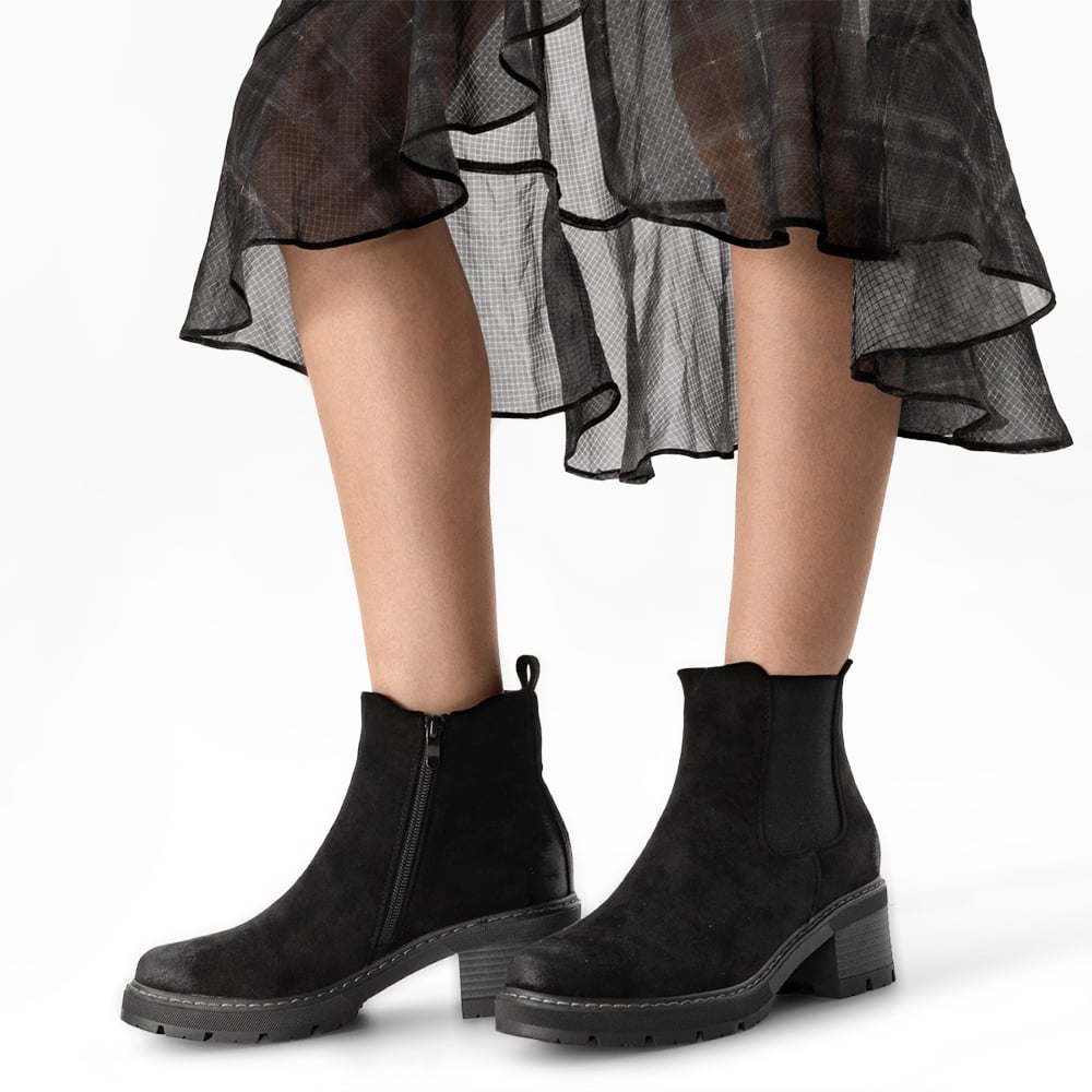 BOTIN TACO MUJER OUTDOOR PU TEXTIL WEIDE ZS81 - 2