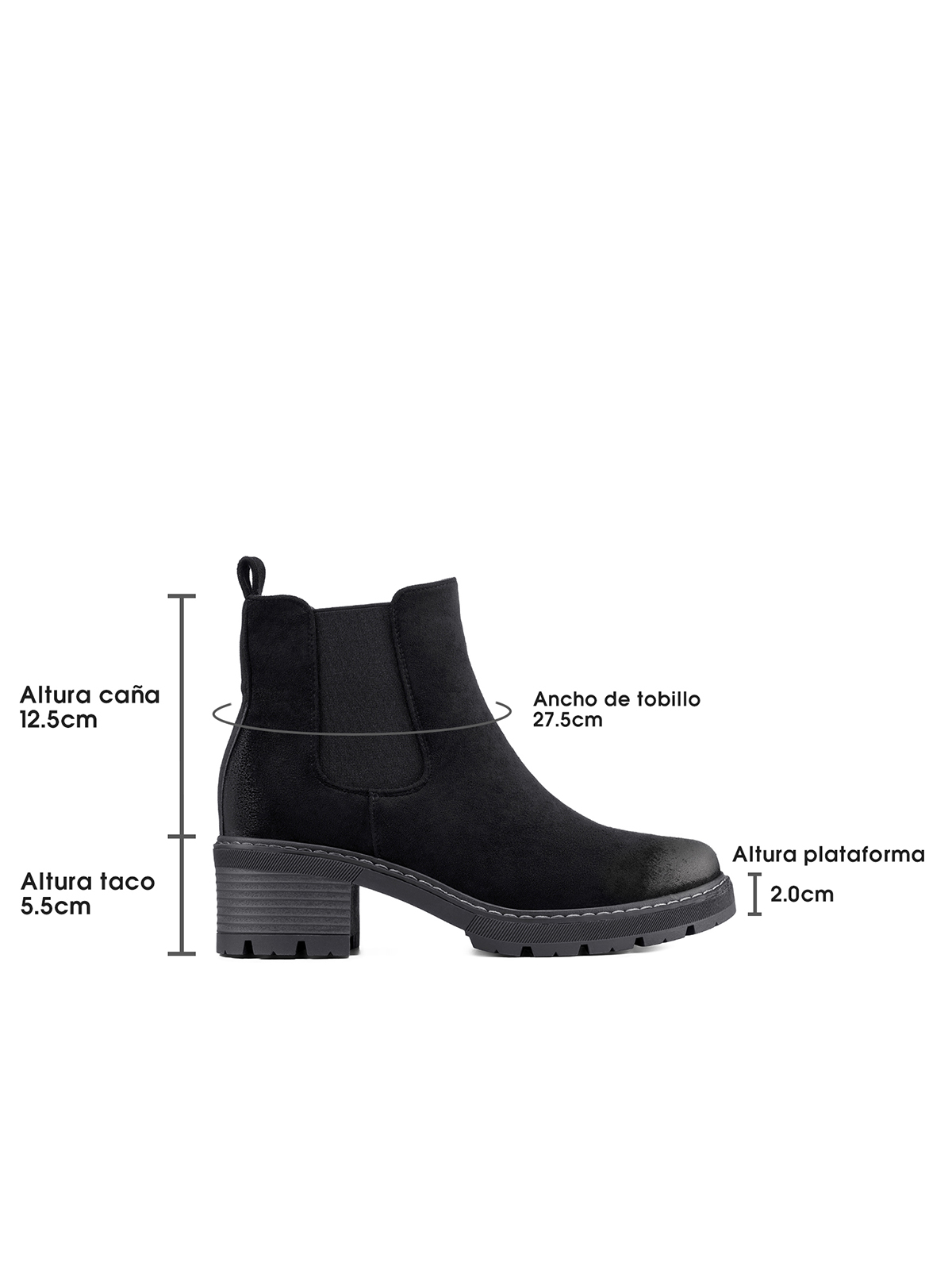 BOTIN TACO MUJER OUTDOOR PU TEXTIL WEIDE ZS81 - 7