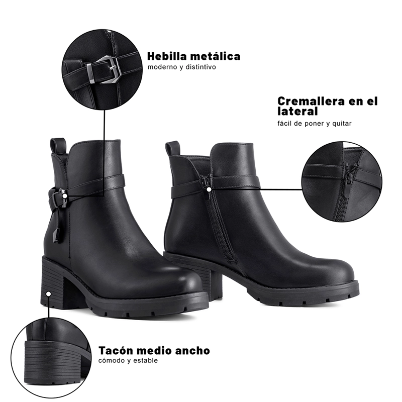 BOTIN TACO MUJER CASUAL PU WEIDE ZS83 - 8