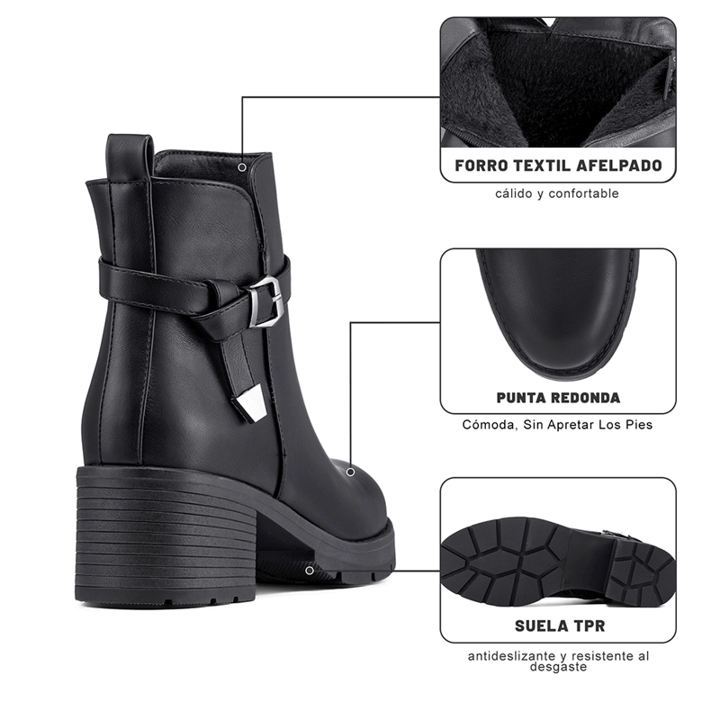 BOTIN TACO MUJER CASUAL PU WEIDE ZS83 - 9