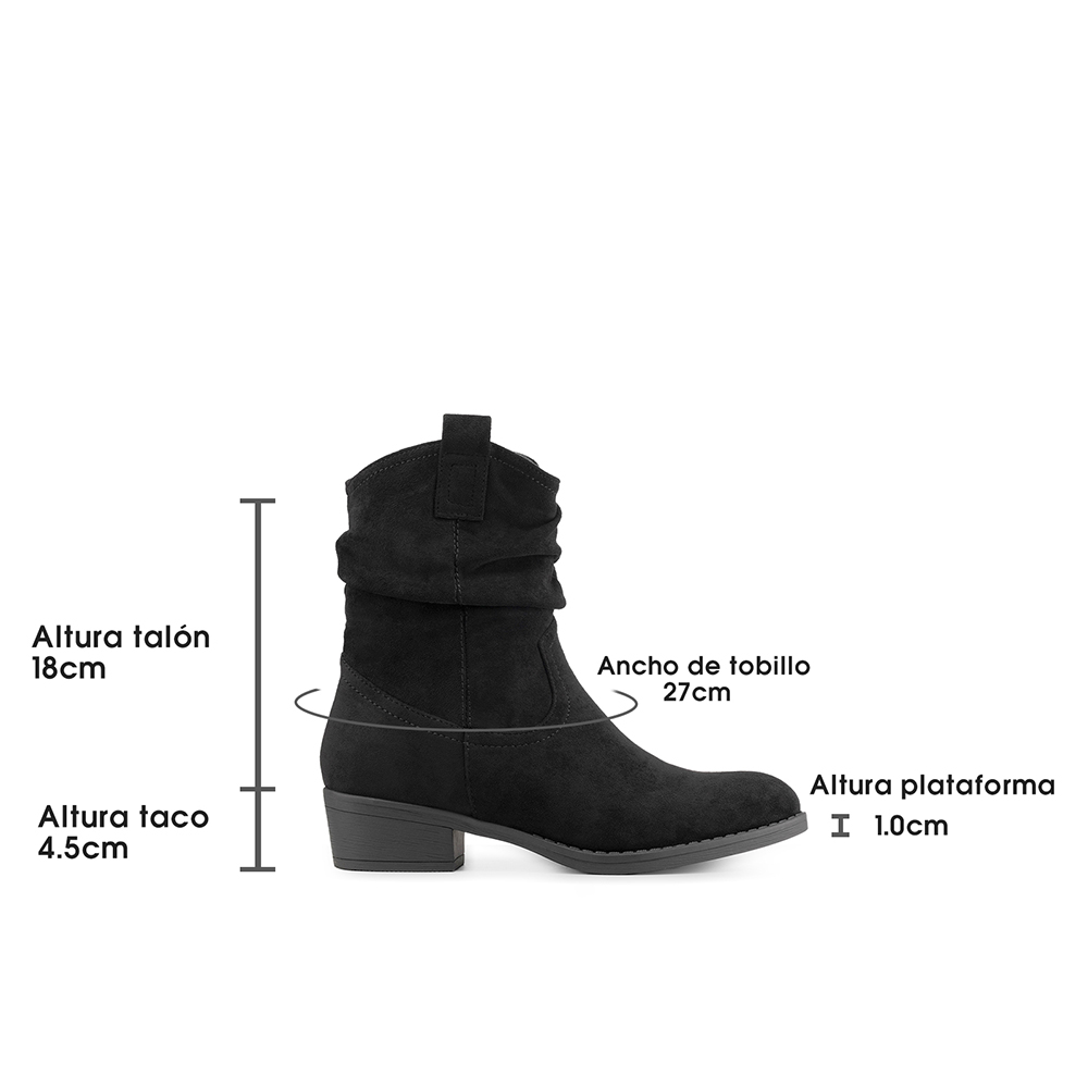 BOTIN TACO MUJER CASUAL PU TEXTIL WEIDE ZS80 - 7