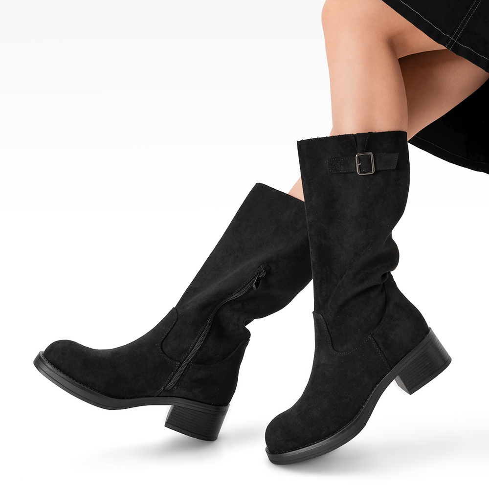 BOTA TACO MUJER CASUAL PU TEXTIL WEIDE CZY659 - 3
