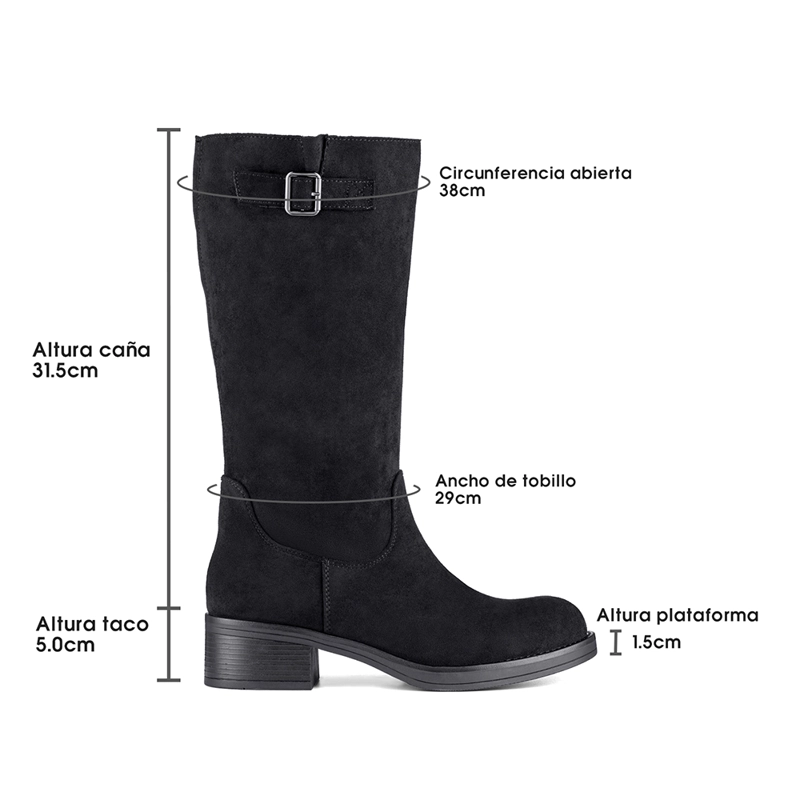 BOTA TACO MUJER CASUAL PU TEXTIL WEIDE CZY659 - 8