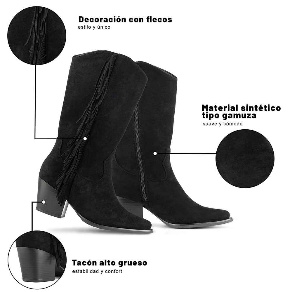 BOTA TACO MUJER OUTDOOR PU TEXTIL WEIDE HX535 - 7