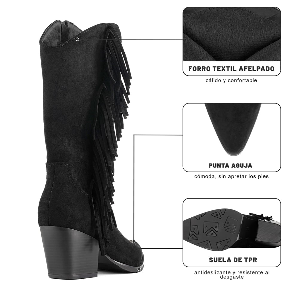 BOTA TACO MUJER OUTDOOR PU TEXTIL WEIDE HX535 - 8