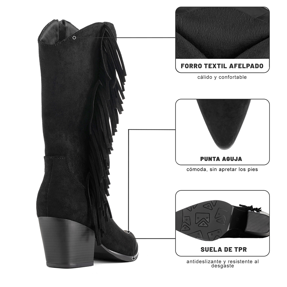 BOTA TACO MUJER OUTDOOR PU TEXTIL WEIDE HX535 - 8
