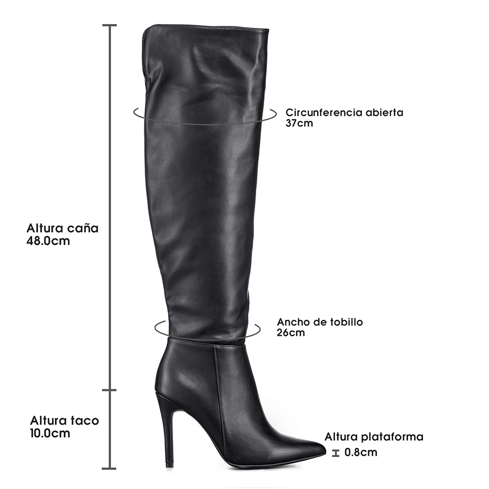 BOTAS LARGAS MUJER ECO CUERO DE MODA CLASICO WEIDE CZY600 - 6