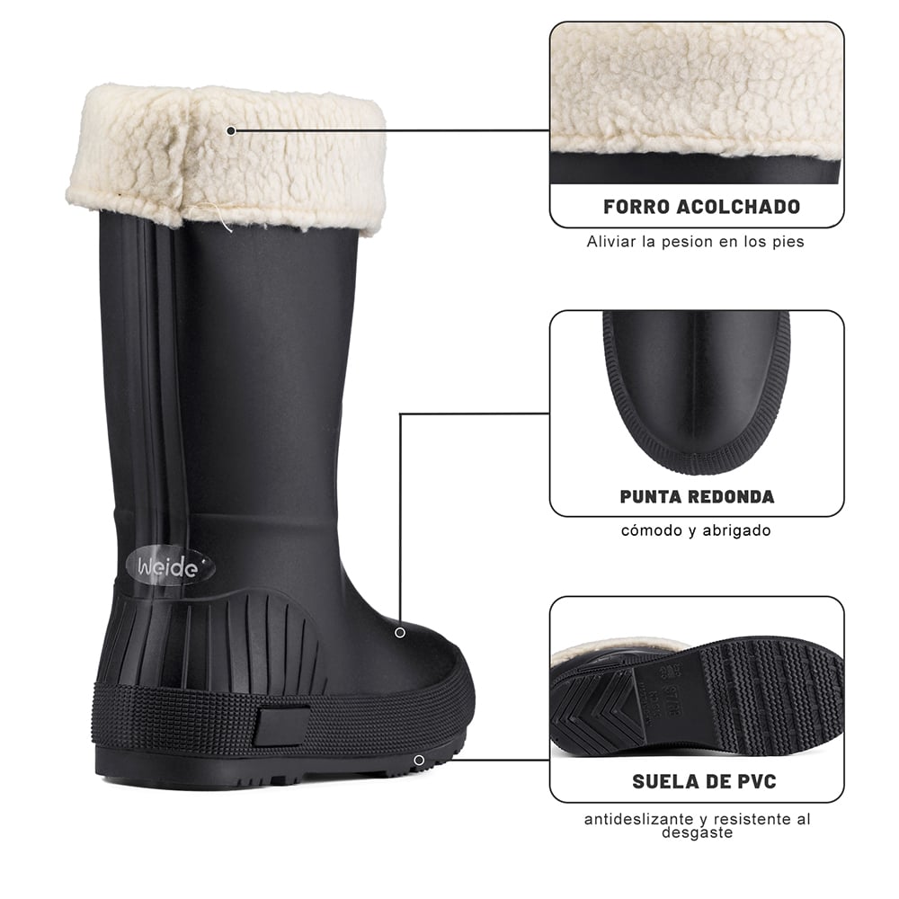 BOTAS DE AGUA MUJER OUTDOOR PVC WEIDE GH180 - 9