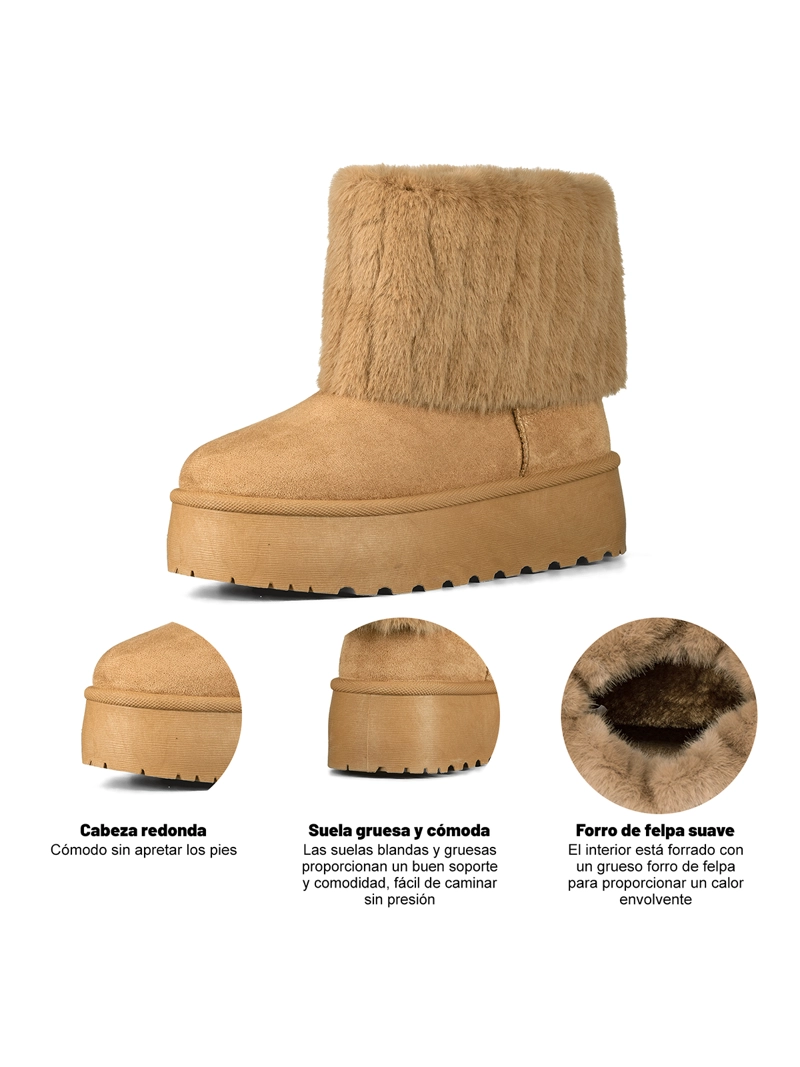 BOTIN CASUAL MUJER VINTAGE MODA TEXTIL CON FELPA WEIDE SL23 - 5