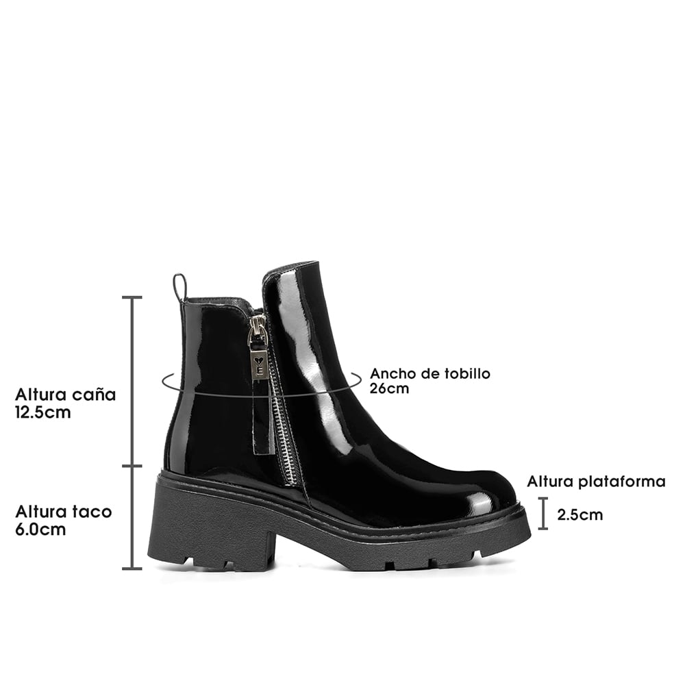 BOTIN CASUAL MUJER PU COMODO VINTAGE WEIDE ZS65B - 7