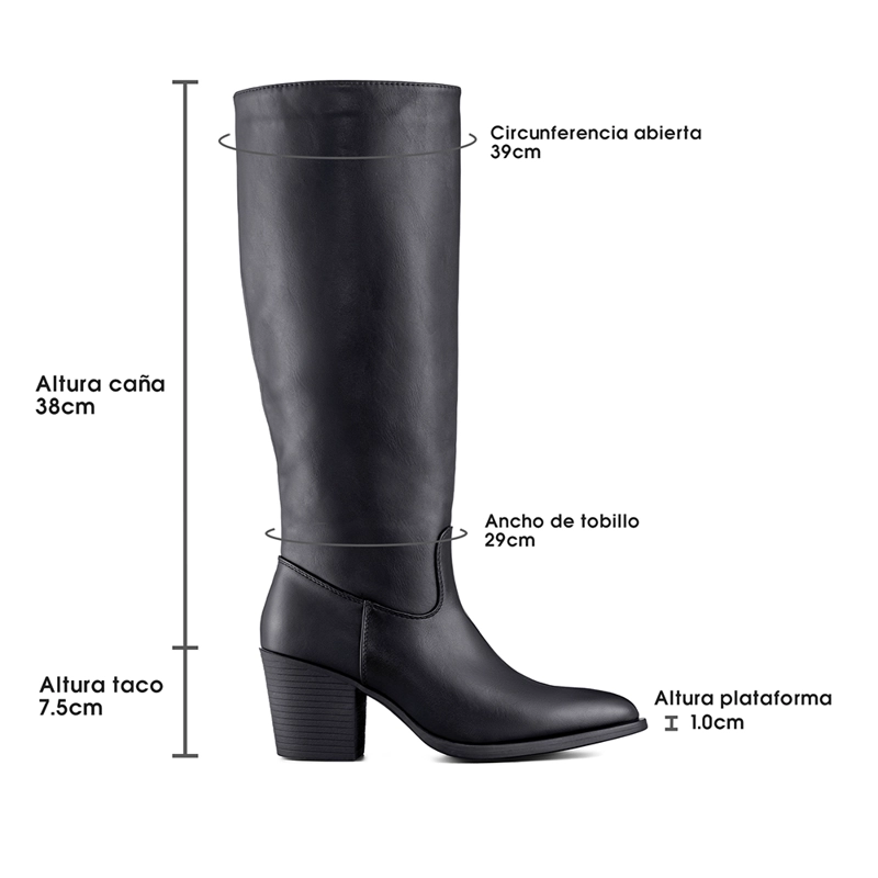 BOTA TACO MUJER CASUAL PU WEIDE CZY658 - 9