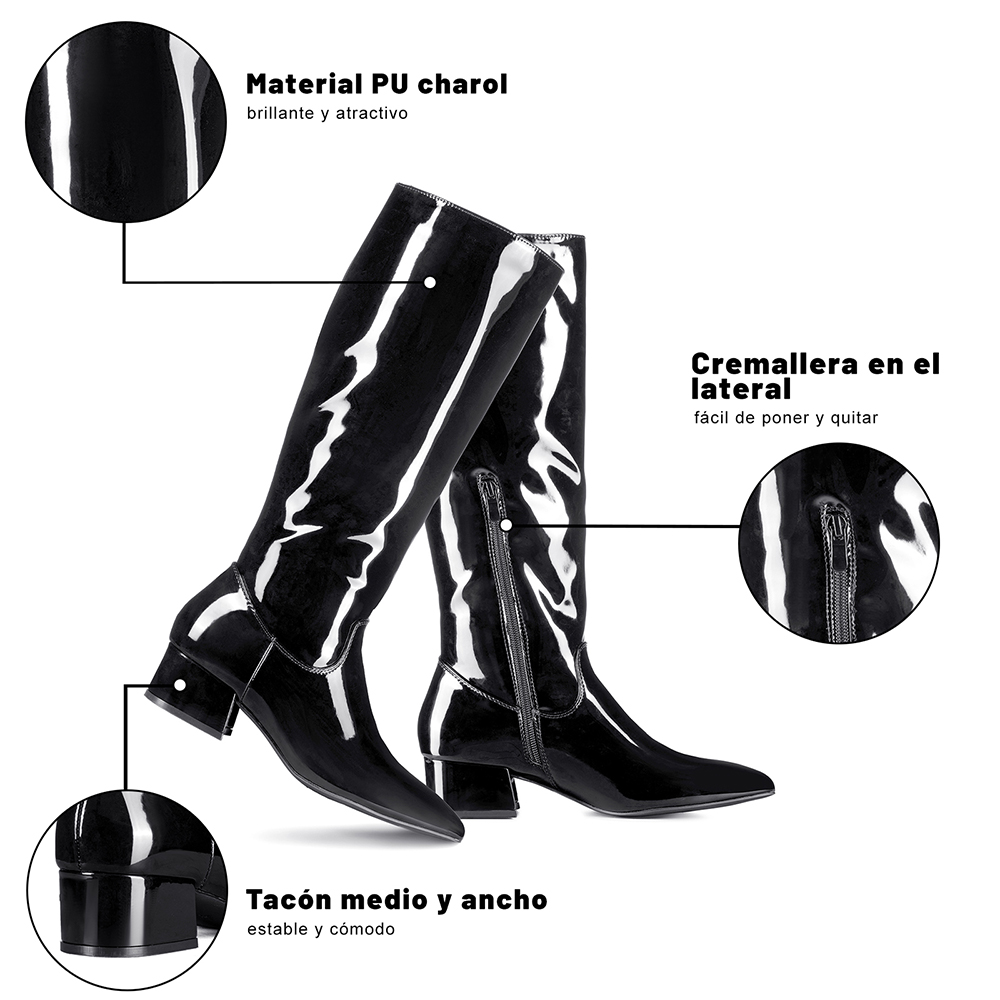 BOTA TACO MUJER CASUAL PU WEIDE CZY660 - 10