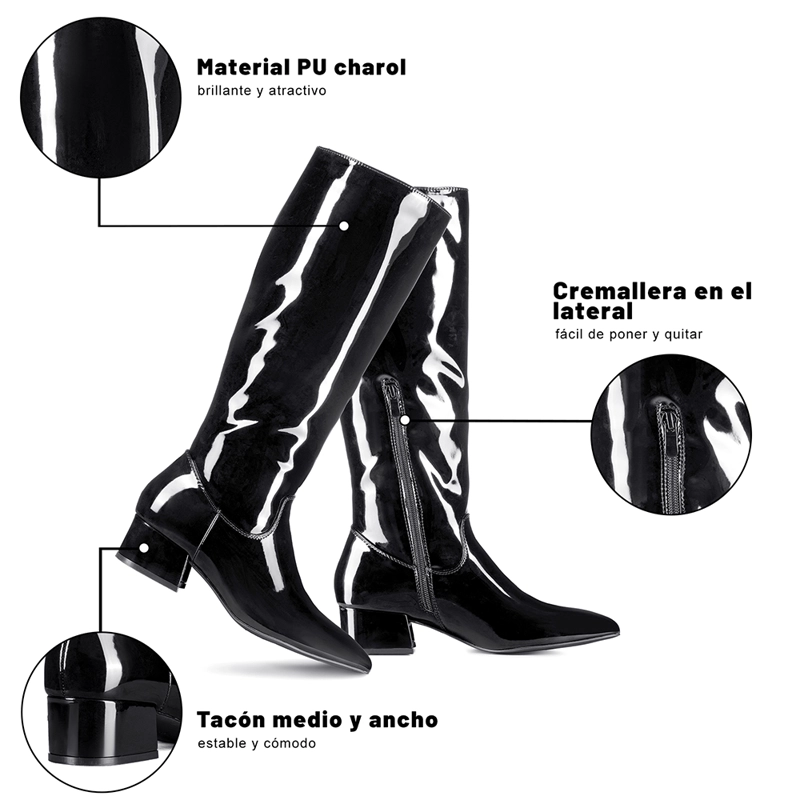 BOTA TACO MUJER CASUAL PU WEIDE CZY660 - 10