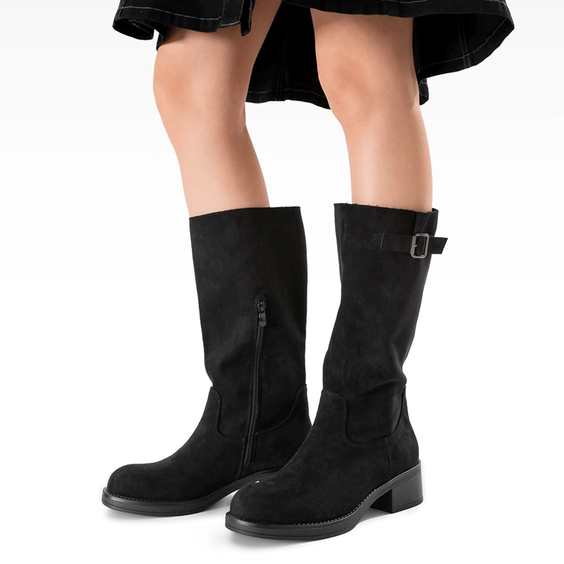 BOTA TACO MUJER CASUAL PU TEXTIL WEIDE CZY659 - 3