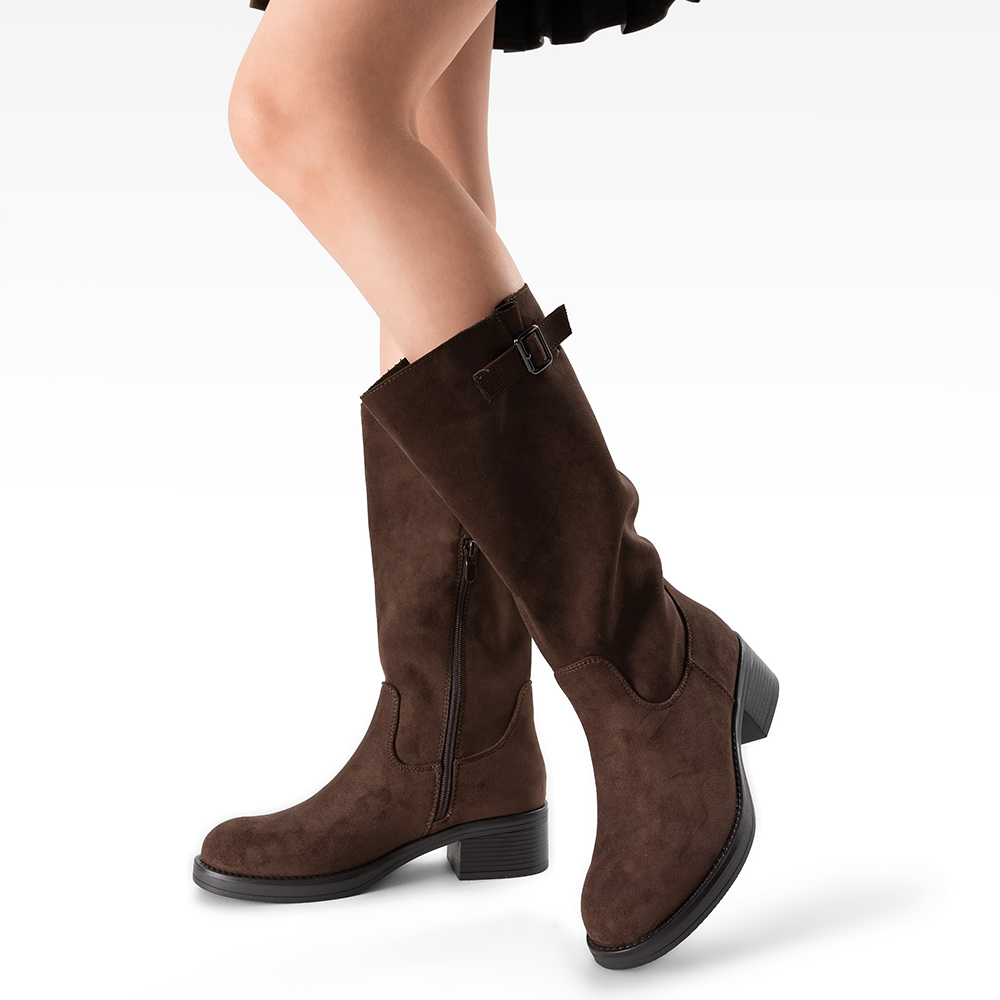 BOTA TACO MUJER CASUAL PU TEXTIL WEIDE CZY659 - 4