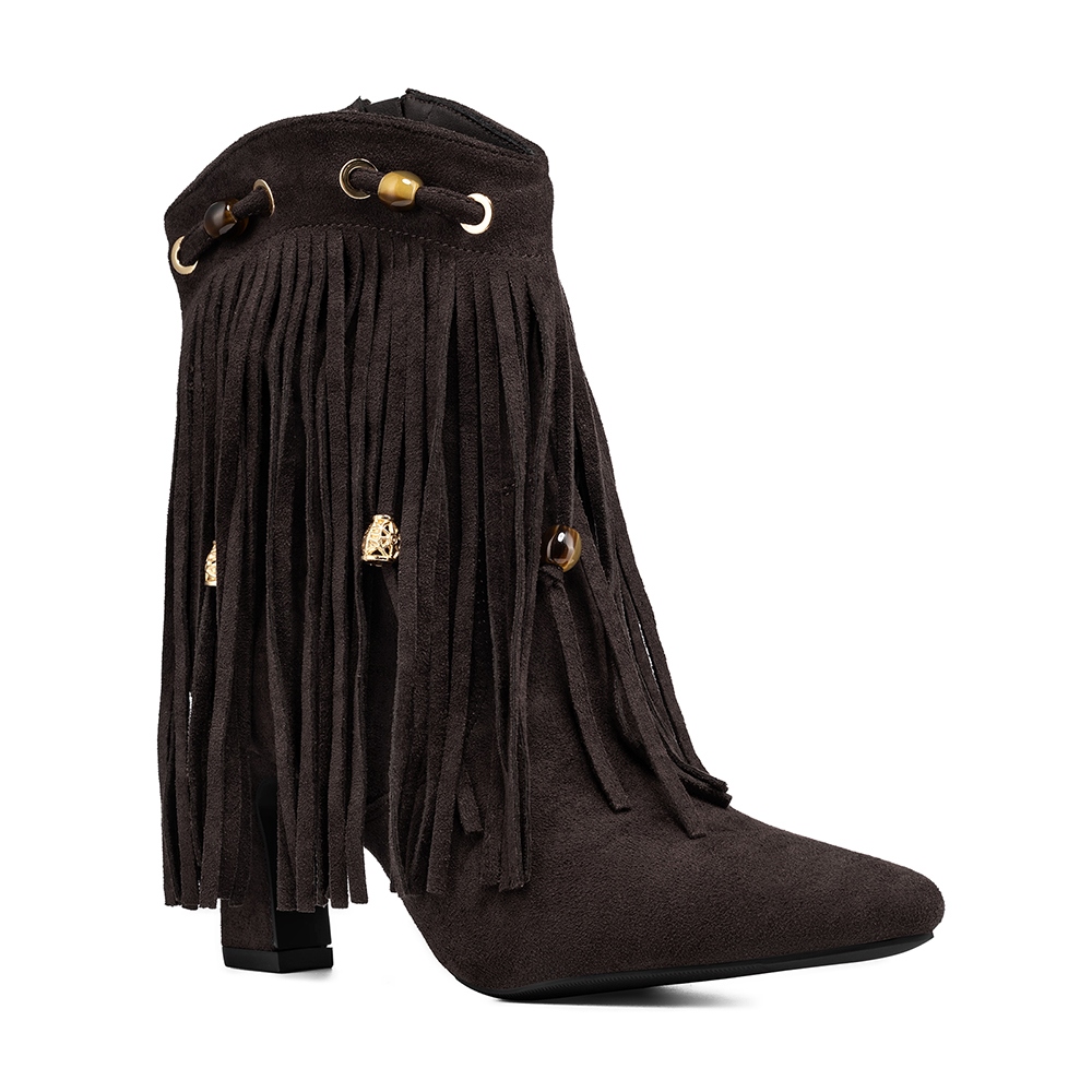 BOTA TACO MUJER CASUAL ESTILO VAQUERO FLECOS WEIDE DH90 - 6