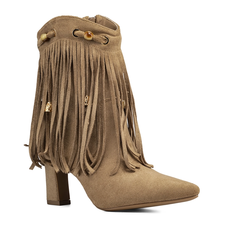 BOTA TACO MUJER CASUAL ESTILO VAQUERO FLECOS WEIDE DH90 - 6