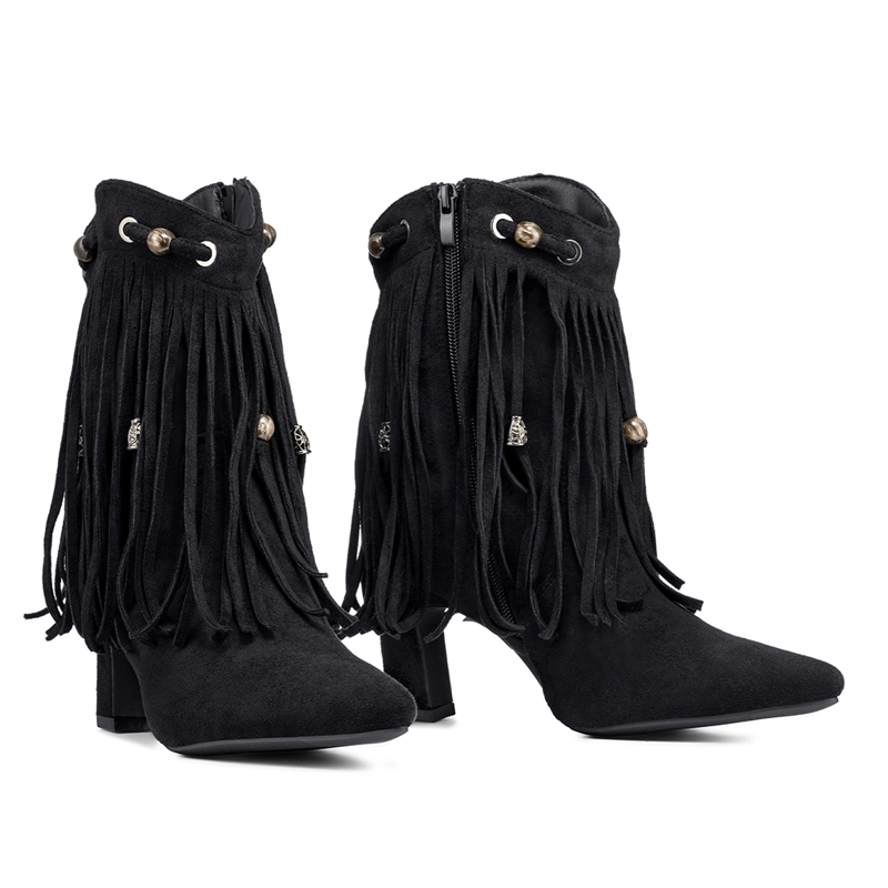 BOTA TACO MUJER CASUAL ESTILO VAQUERO FLECOS WEIDE DH90 - 6