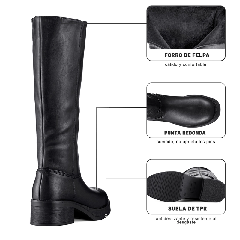 BOTA TACO MUJER CASUAL PU WEIDE CZY657 - 2