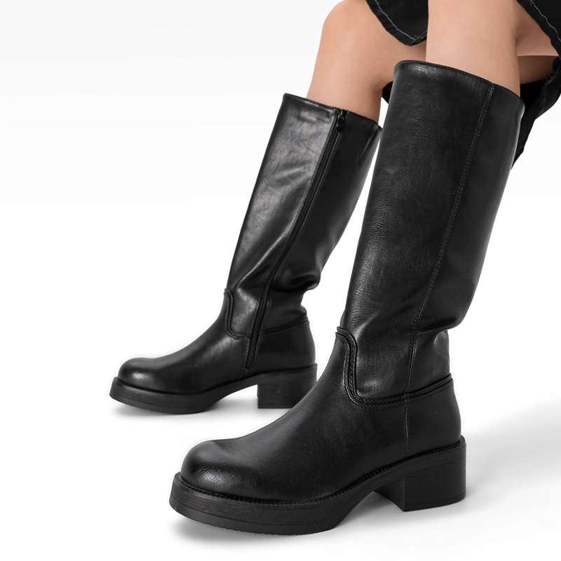 BOTA TACO MUJER CASUAL PU WEIDE CZY657 - 4