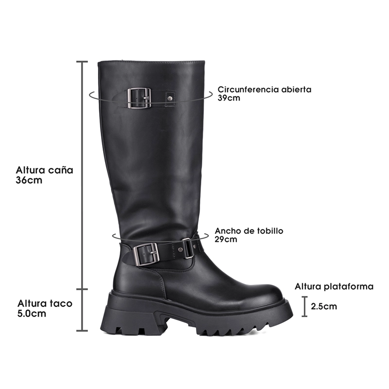 BOTA TACO MUJER CASUAL PU WEIDE CZY657 - 9