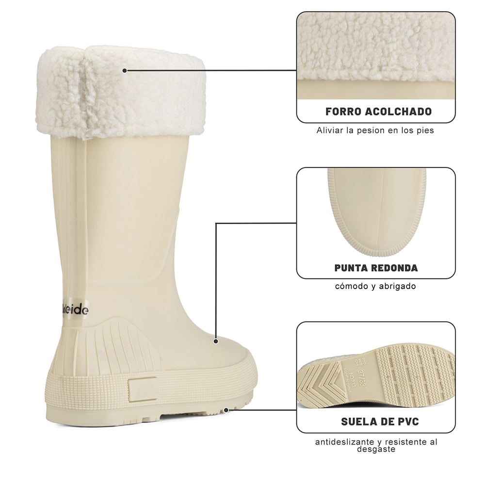 BOTAS DE AGUA MUJER OUTDOOR PVC WEIDE GH180 - 9
