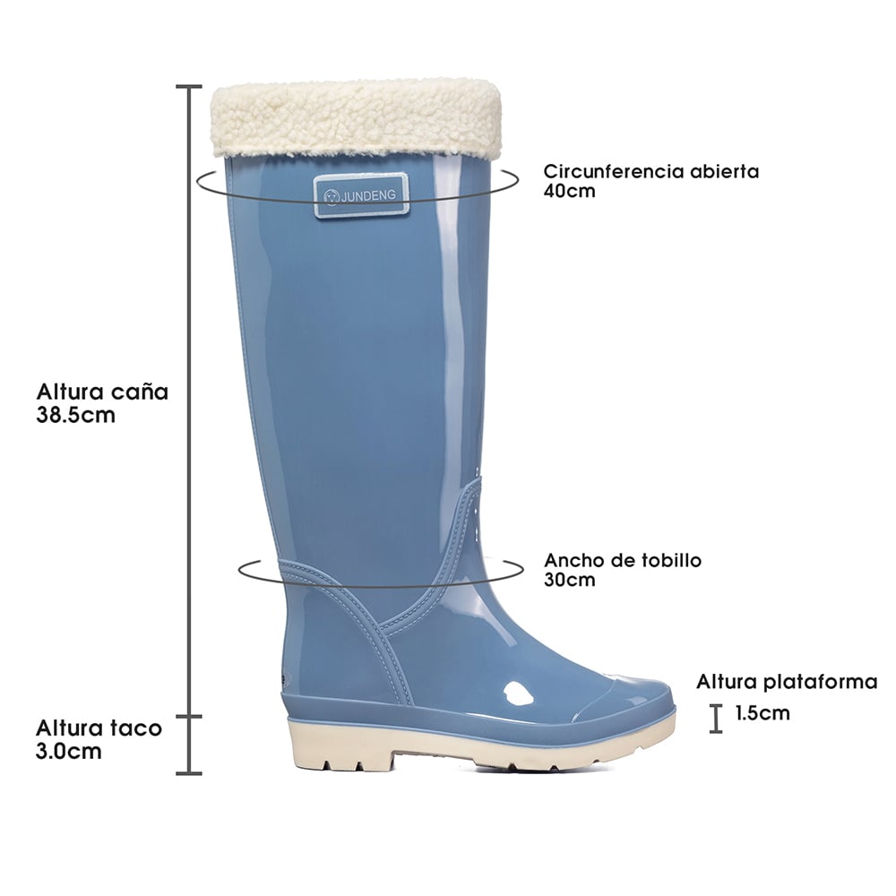 BOTA DE AGUA MUJER PVC IMPERMEABLE WEIDE GH162 - 5