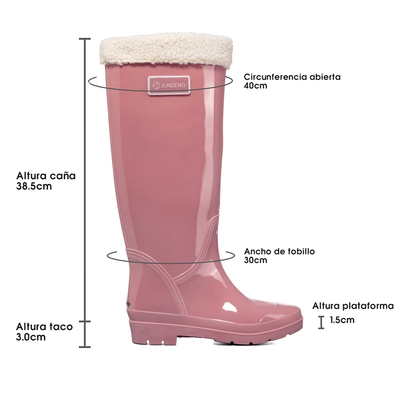 BOTA DE AGUA MUJER PVC IMPERMEABLE WEIDE GH162 - 5