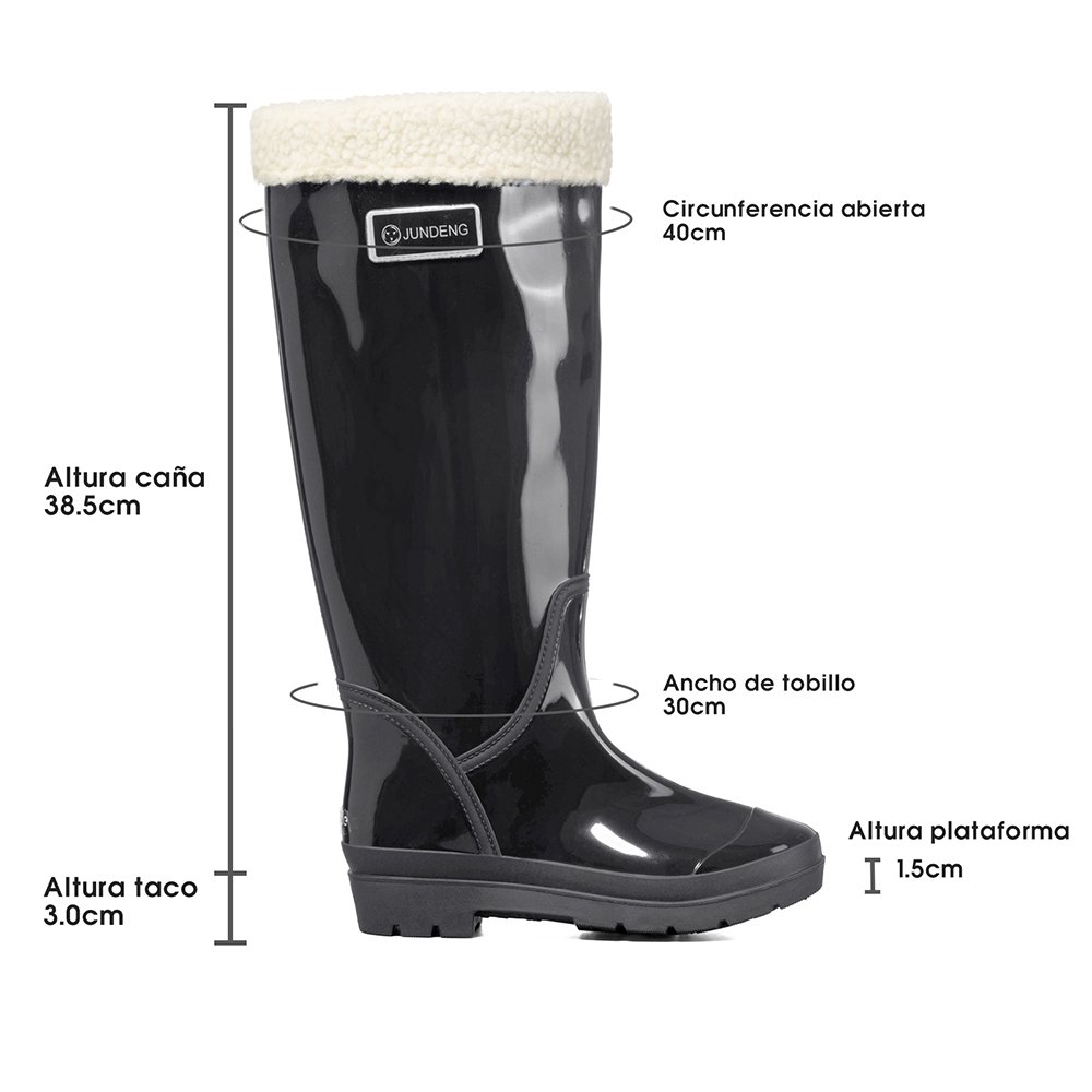 BOTA DE AGUA MUJER PVC IMPERMEABLE WEIDE GH162 - 5