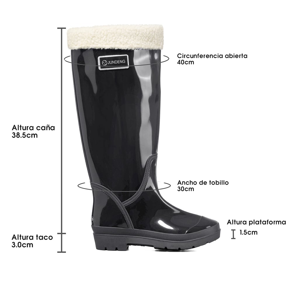 BOTA DE AGUA MUJER PVC IMPERMEABLE WEIDE GH162 - 5