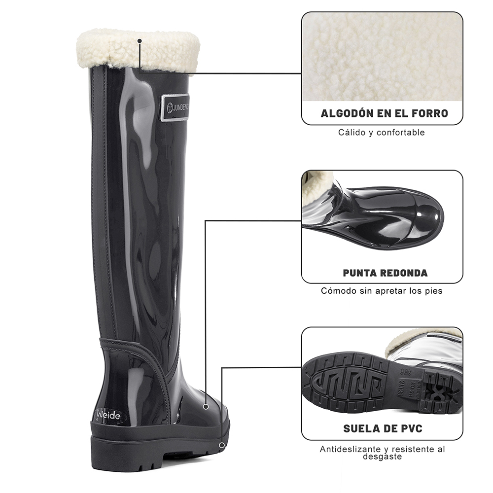 BOTA DE AGUA MUJER PVC IMPERMEABLE WEIDE GH162 - 7
