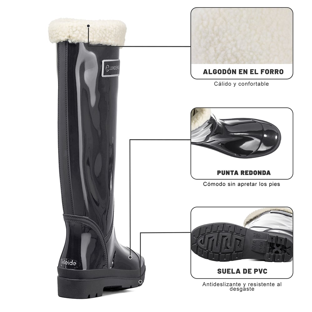 BOTA DE AGUA MUJER PVC IMPERMEABLE WEIDE GH162 - 7
