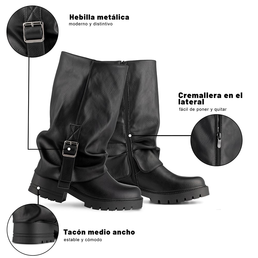 BOTA TACO MUJER CASUAL PU WEIDE ZS87 - 8