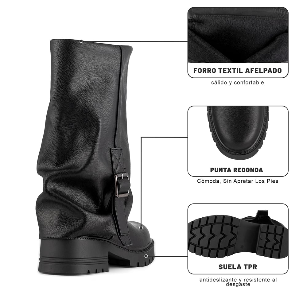 BOTA TACO MUJER CASUAL PU WEIDE ZS87 - 9