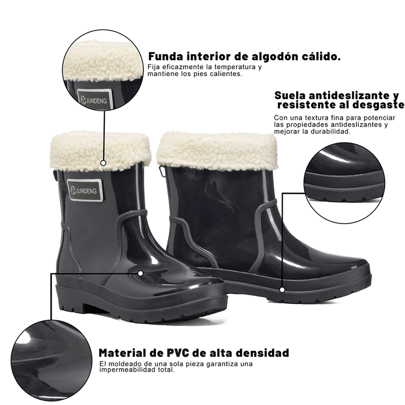 BOTIN DE AGUA MUJER PVC CASUAL IMPERMEABLE WEIDE GH161 - 8