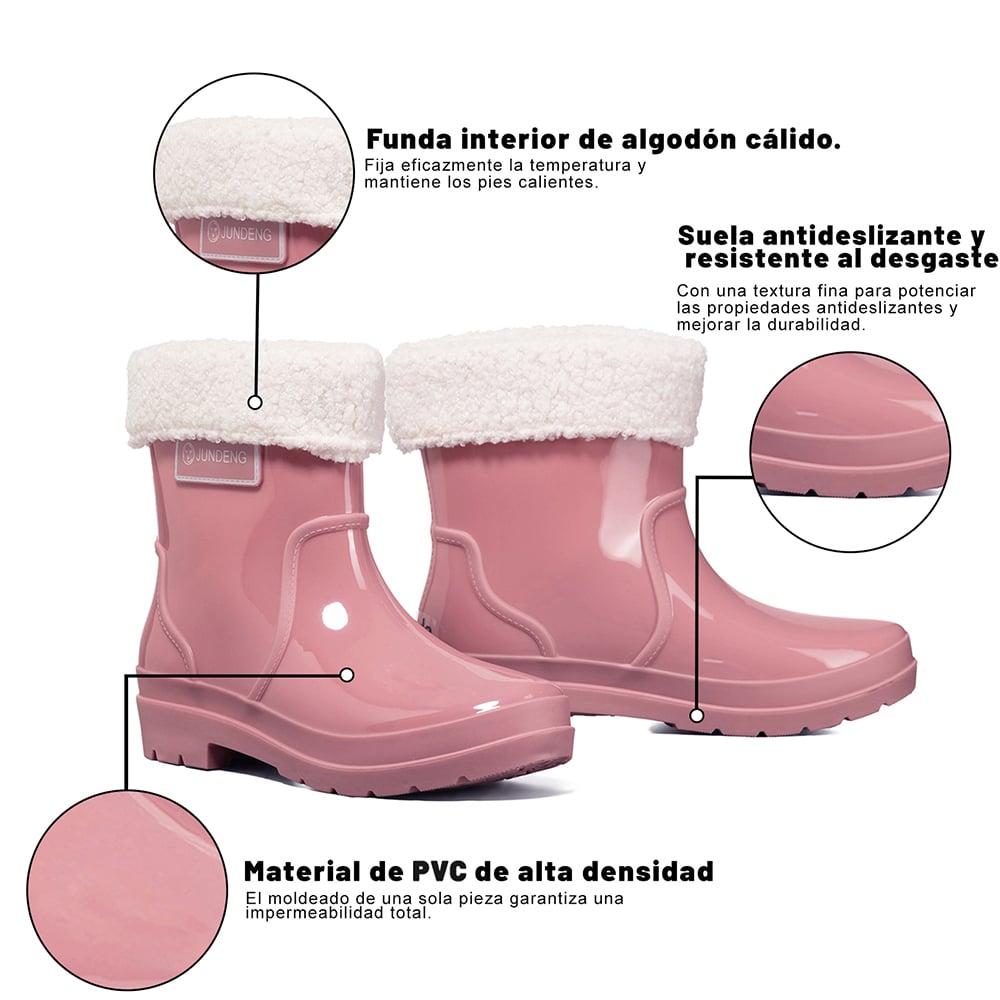 BOTIN DE AGUA MUJER PVC CASUAL IMPERMEABLE WEIDE GH161 - 8